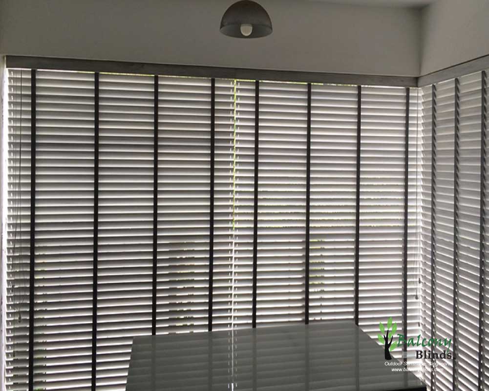 Outdoor PVC Wooden Blinds Gallery BALCONYBLINDS