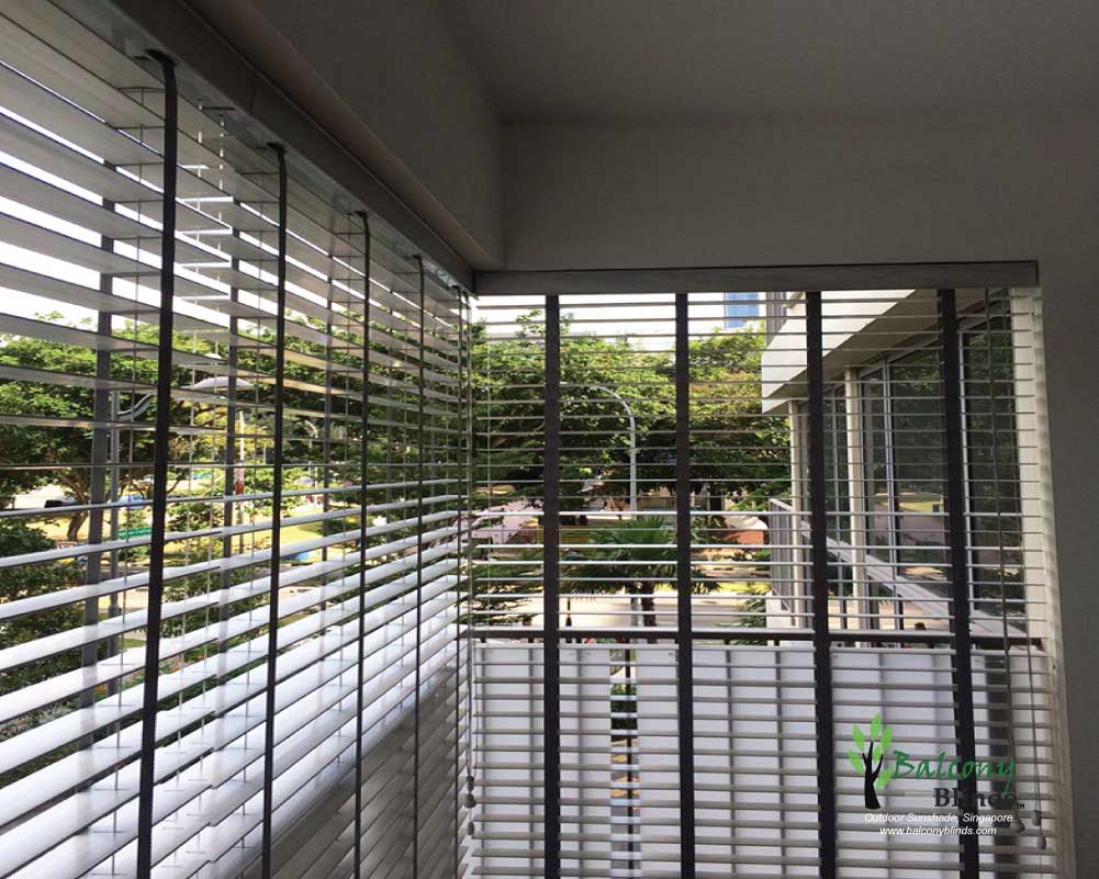 Outdoor PVC Wooden Blinds Gallery BALCONYBLINDS