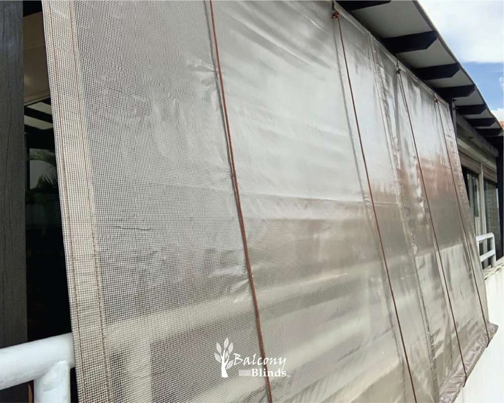 Canvass Material Privacy - Transparent Clear PVC Outdoor Blind