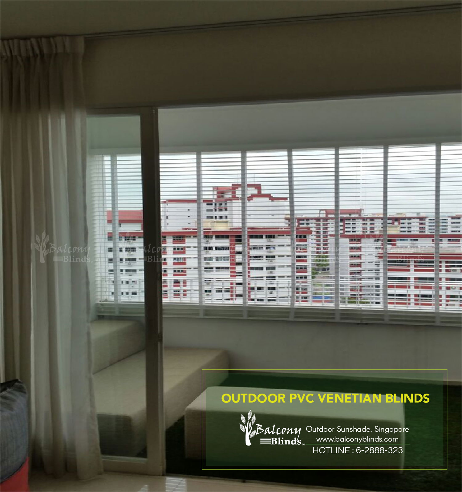 Outdoor PVC Venetian Blinds at Mi Casa, Condominium