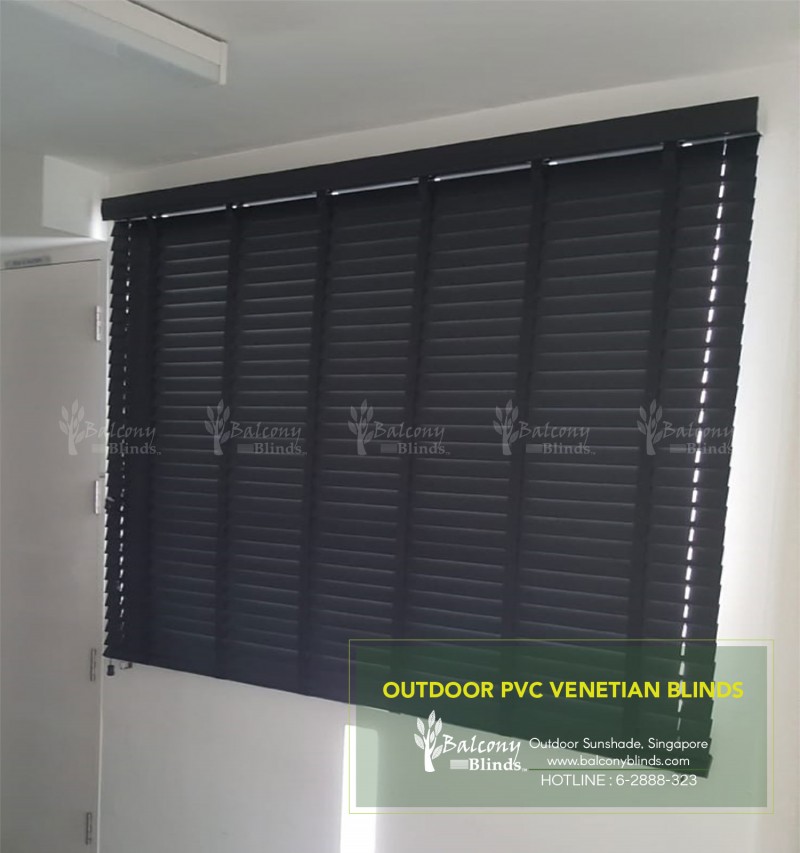 Outdoor PVC Venetian Blinds at Anchorvale Parkview, HDB