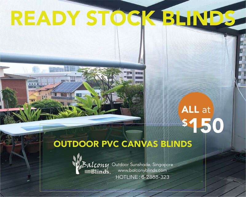 Ready Made Blinds, Outdoor PVC Canvas Blinds - Save More Promo