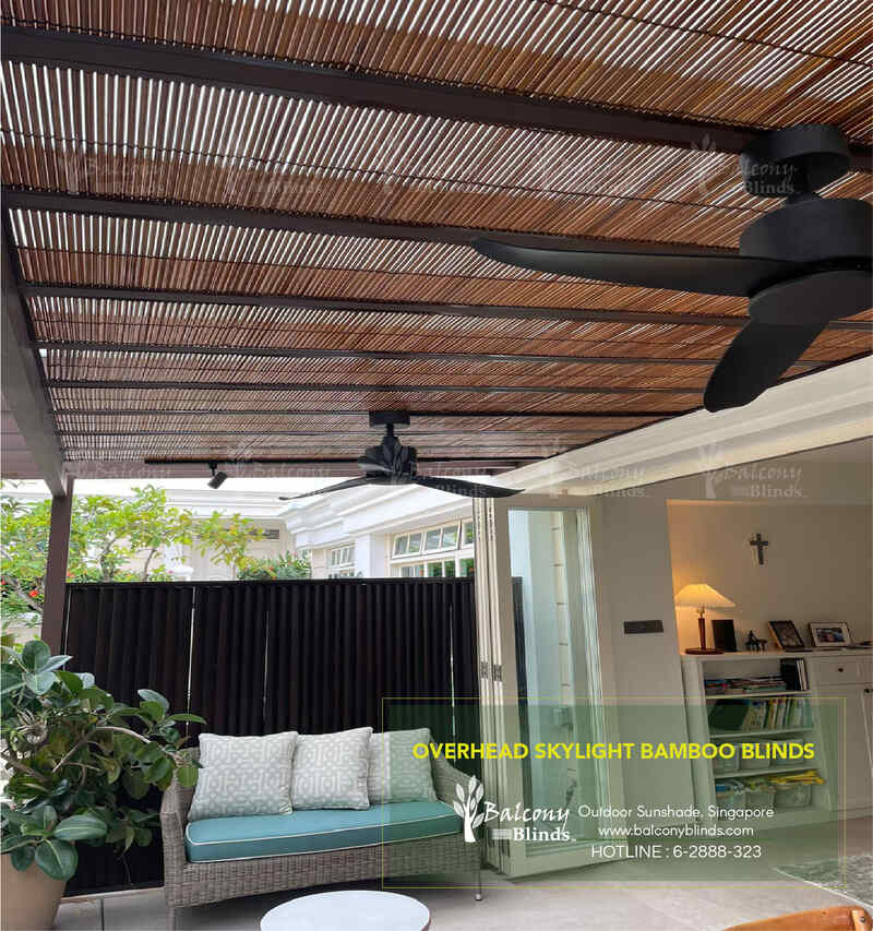 Bamboo Chick Blinds For Front Yard Skylight - Outdoor Balcony Blinds Singapore
